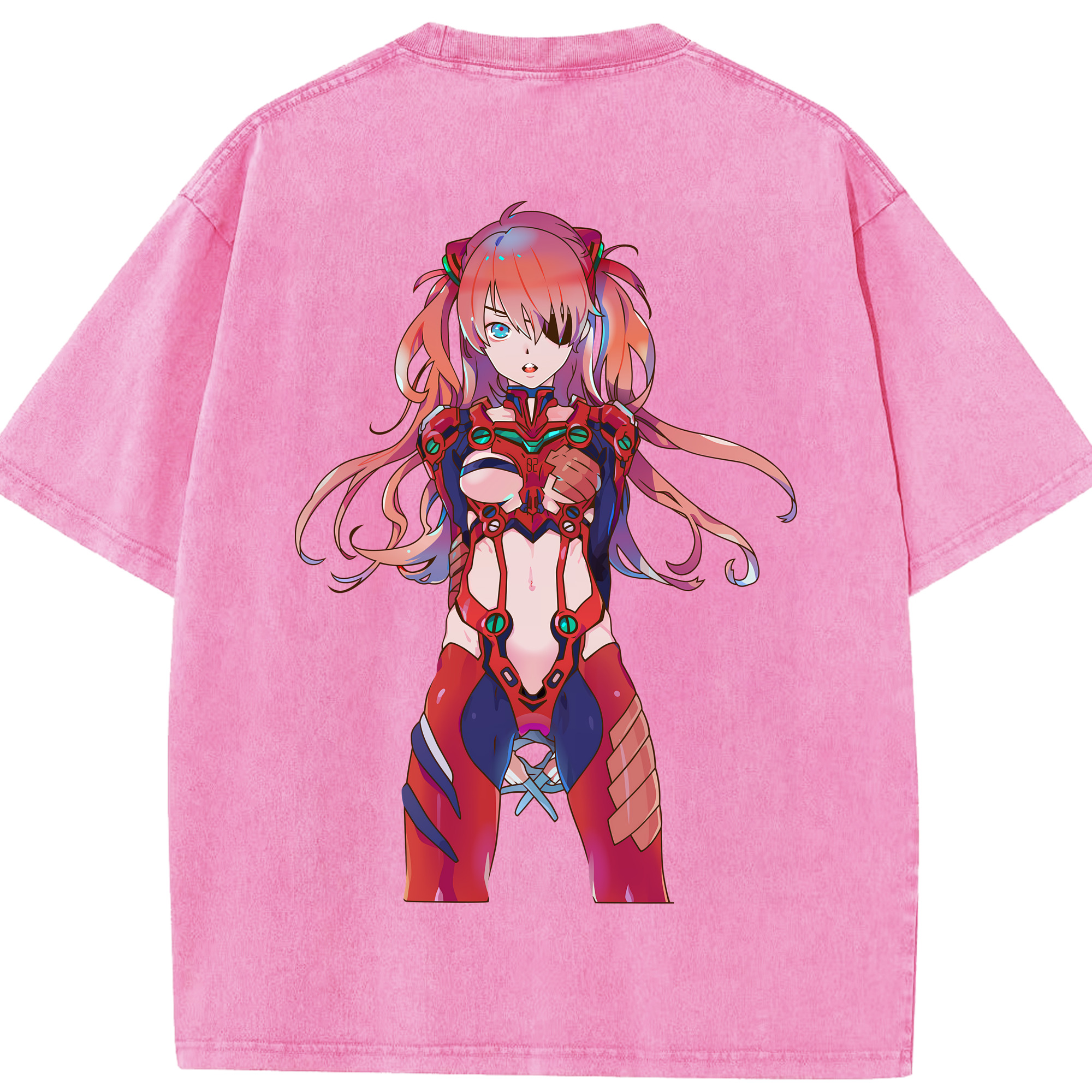 （画像用） EVA 新世紀エヴァンゲリオン 綿100% ヴィンテージ風 半袖Tシャツ（背面プリント）